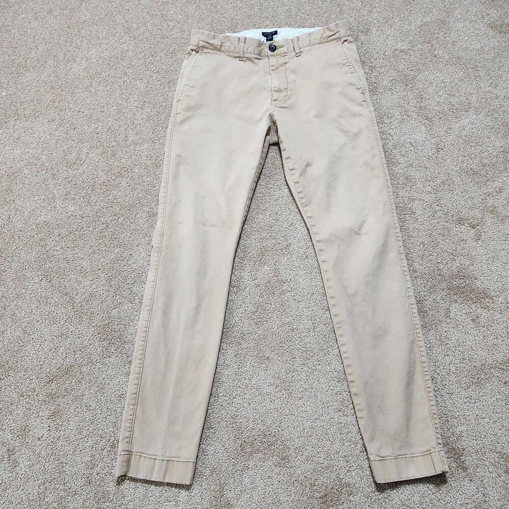 J. Crew Pants Men 29X30(28) Tan Skinny Flex Chino